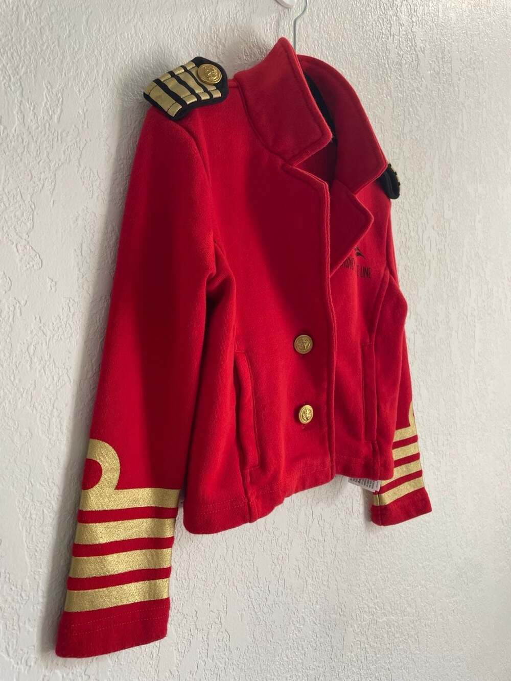 Disney Cruise Line Captain Uniform Style Red Military Blazer Jacket - Picture 3 of 7